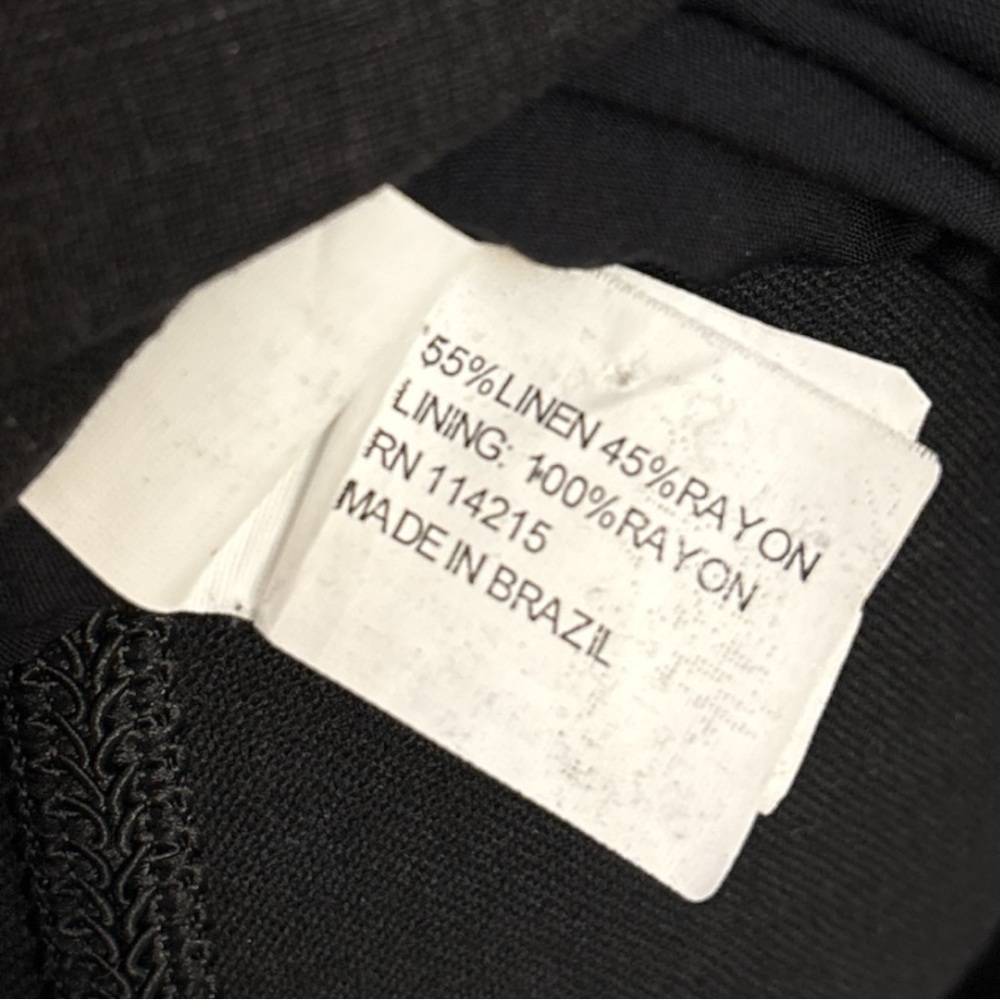 ViX Paula Hermanny Black Linen Mini Dress - Size XS - Picture 6 of 7